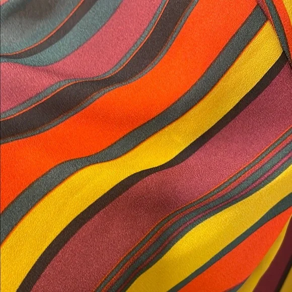 W5 Vintage Vibrant Relaxed Multi Color Women’s Medium Blouse great fall colors! - Picture 8 of 9